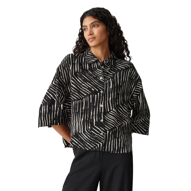 Opus Dames Blouse 10418513199100 Zwart