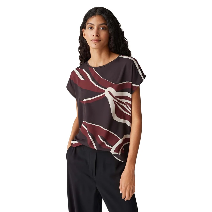 Opus Dames Blouse 10425013238317 Midden bruin
