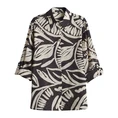 Opus Dames Blouse 2454913190100 Midden bruin