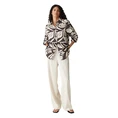 Opus Dames Blouse 2454913190100 Midden bruin