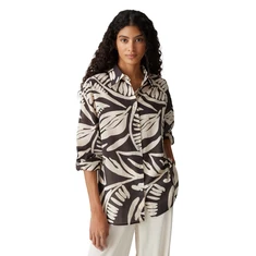 Opus Dames Blouse 2454913190100 Midden bruin