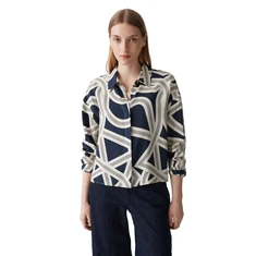 Opus Dames Blouse Famena lane Kobalt