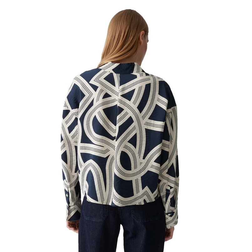 Opus Dames Blouse Famena lane Kobalt