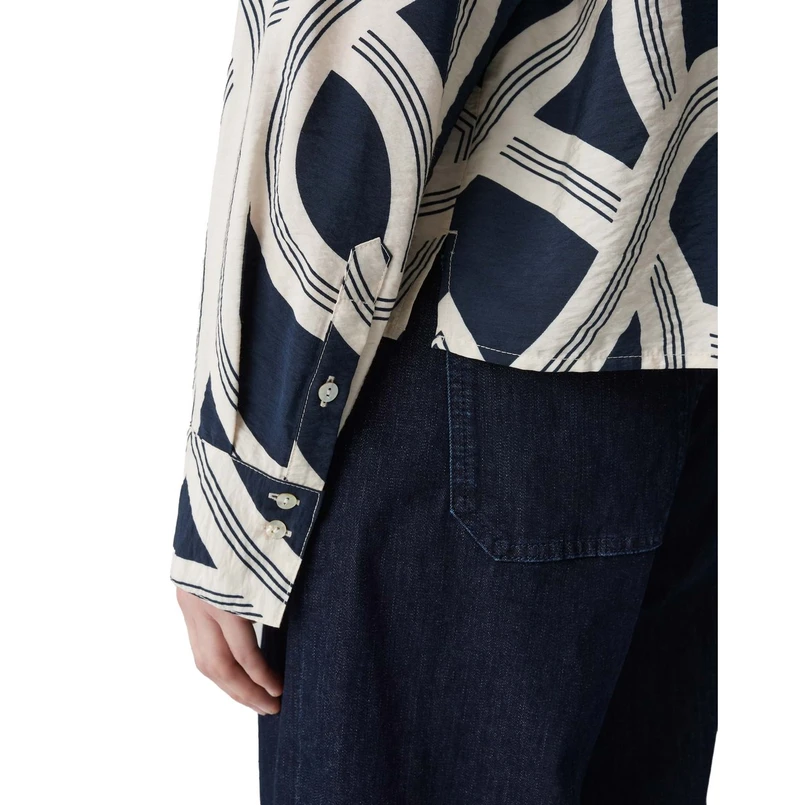 Opus Dames Blouse Famena lane Kobalt