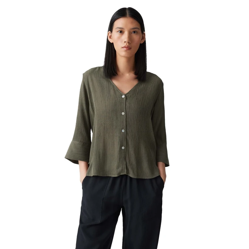 Opus Dames Blouse Felsea Olijf