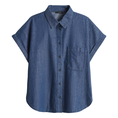 Opus Dames Blouse Folmes Mid blue denim