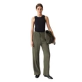 Opus Dames Broek Marou crinkle Olijf