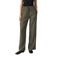 Opus Dames Broek Marou crinkle Olijf