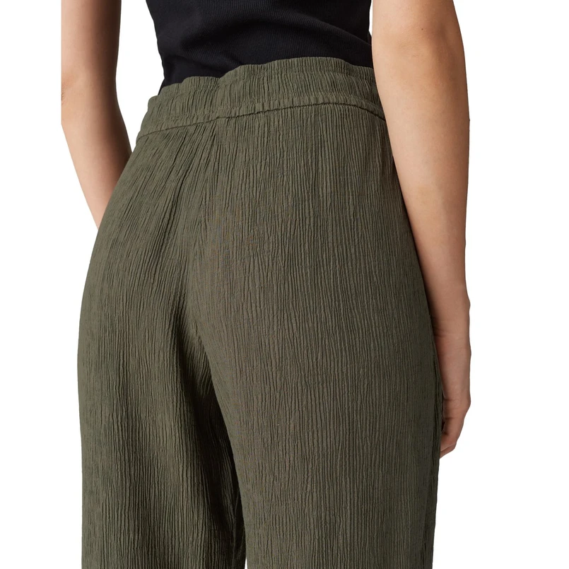 Opus Dames Broek Marou crinkle Olijf