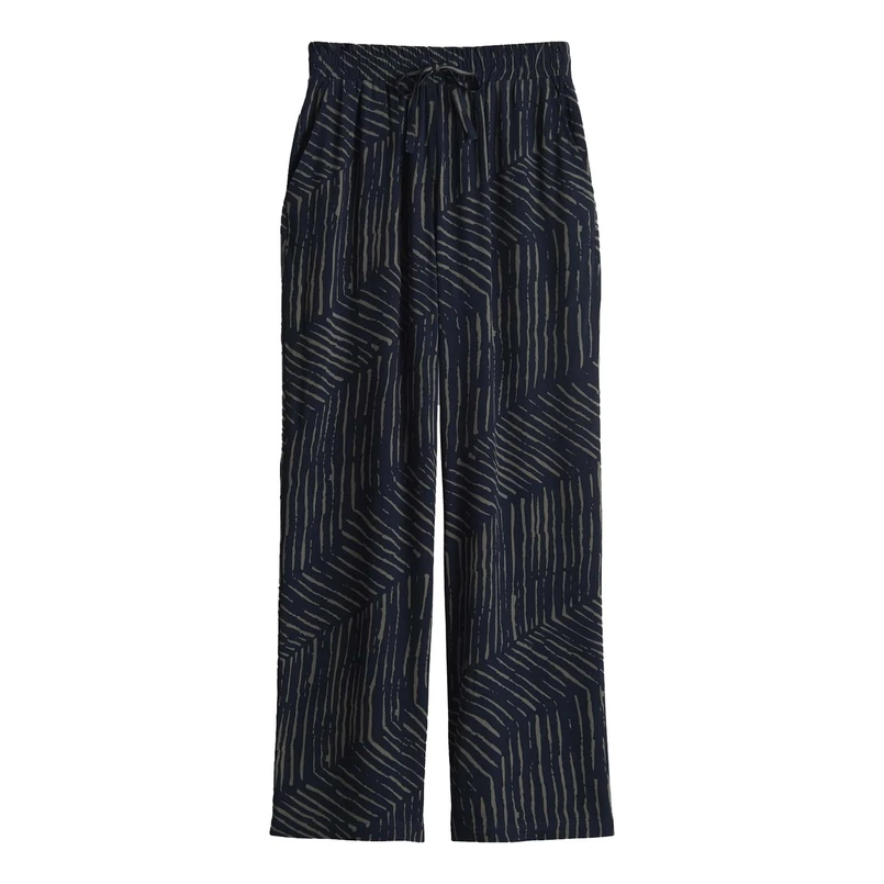 Opus Dames Broek Marou palm leaves Kobalt