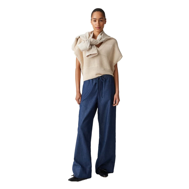 Opus Dames Broek Melane denim Mid blue denim