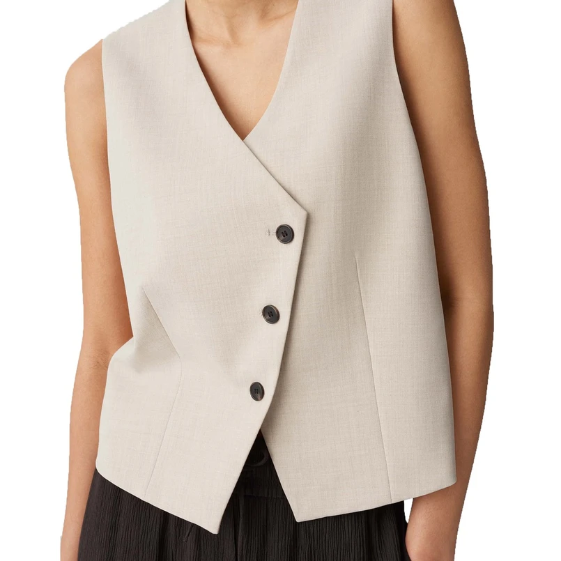 Opus Dames Gilet Warfa Beige