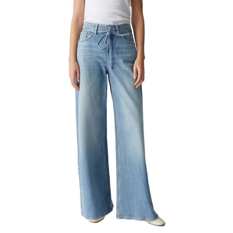 Opus Dames Jeans 10387812990338 Light blue denim