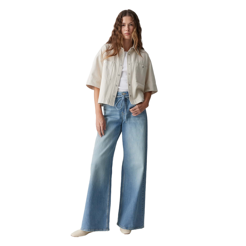 Opus Dames Jeans 10387812990338 Light blue denim