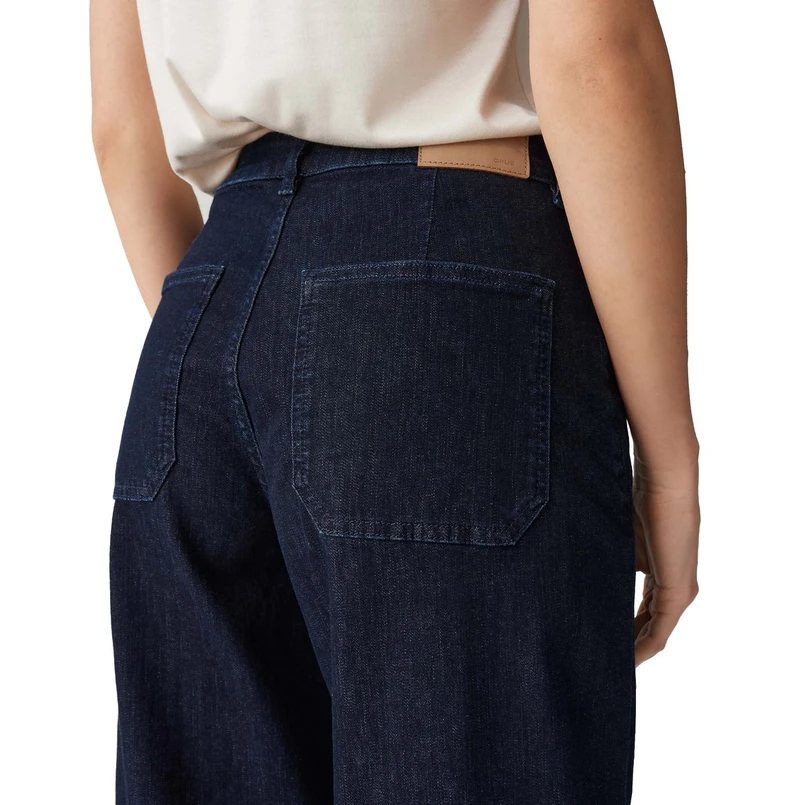 Opus Dames Jeans Miva turn up Bleu