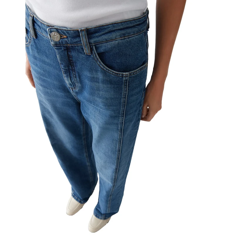 Opus Dames Jeans Mivy lane Mid blue denim
