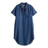 Opus Dames Jurk 10400312167316 Mid blue denim