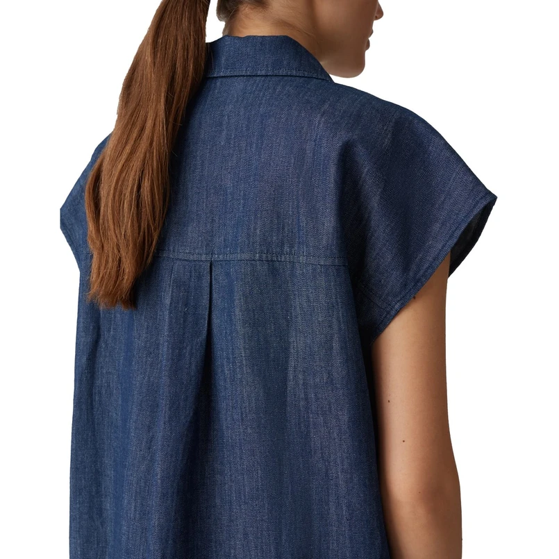 Opus Dames Jurk 10441513341100 Mid blue denim