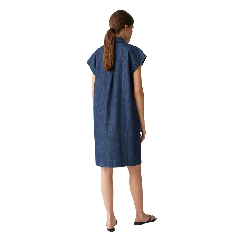 Opus Dames Jurk 10441513341100 Mid blue denim