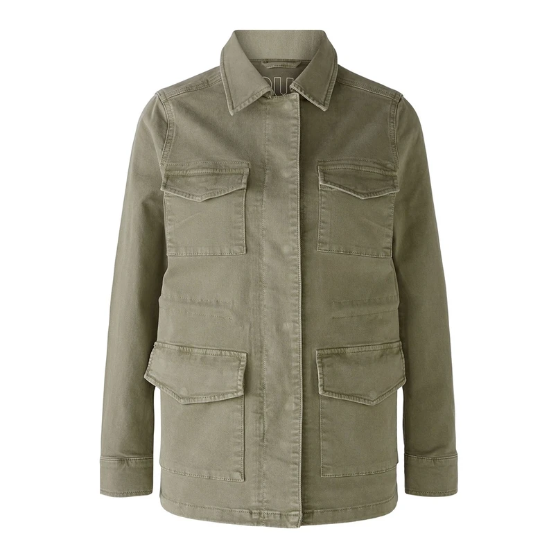 Oui Dames Blazer 0090622 Olijf