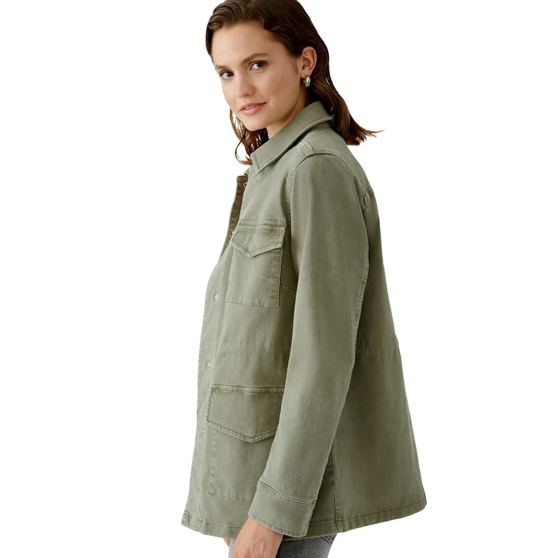 Oui Dames Blazer 0090622 Olijf