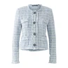 Oui Dames Blazer 0093032 Blauw dessin