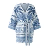 Oui Dames Blazer 0093034 Bleu