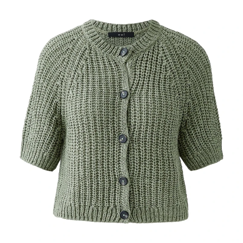 Oui Dames Blazer 0093305 Olijf