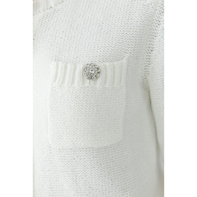 Oui Dames Blazer 0093581 OFF-WHITE