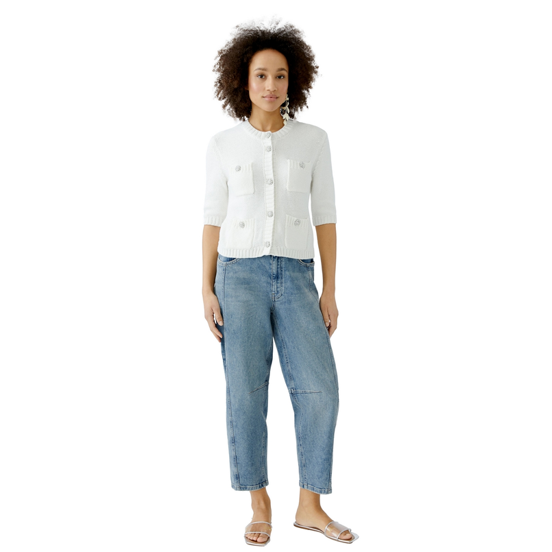 Oui Dames Blazer 0093581 OFF-WHITE