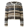 Oui Dames Blazer 0093790 Zwart dessin