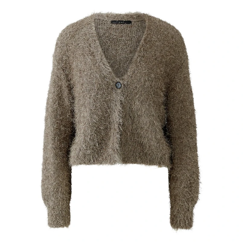 Oui Dames Blazer 0094601 Taupe