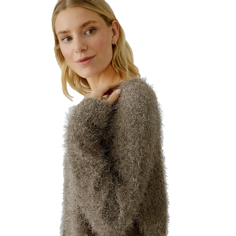 Oui Dames Blazer 0094601 Taupe