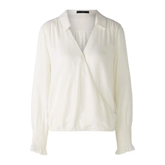 Oui Dames Blouse 0090869 OFF-WHITE