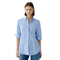 Oui Dames Blouse 0091888 Bleu
