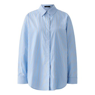 Oui Dames Blouse 0091888 Bleu