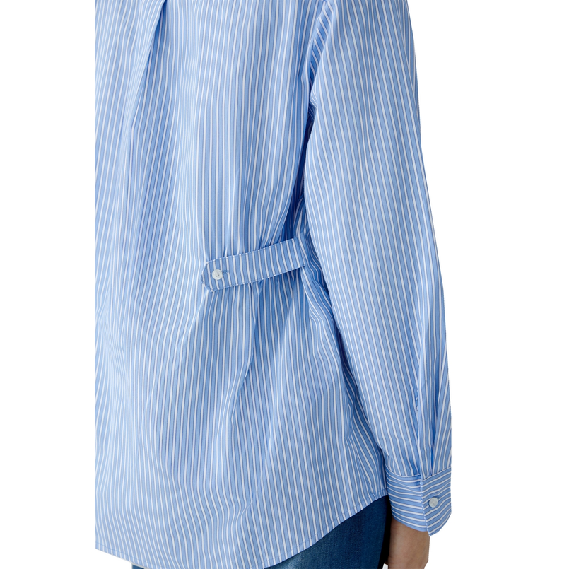Oui Dames Blouse 0091888 Bleu