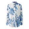 Oui Dames Blouse 0092934 Bleu