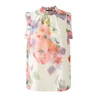 Oui Dames Blouse 0092999 Paars dessin
