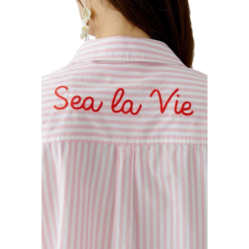 Oui Dames Blouse 0093683 Roze