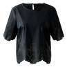 Oui Dames Blouse 0093891 Zwart