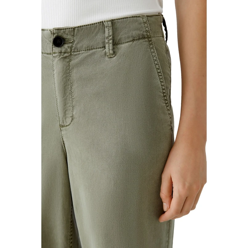Oui Dames Broek 0090592 Olijf