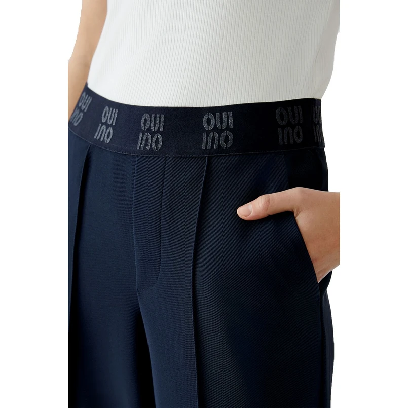 Oui Dames Broek 0091737 Navy