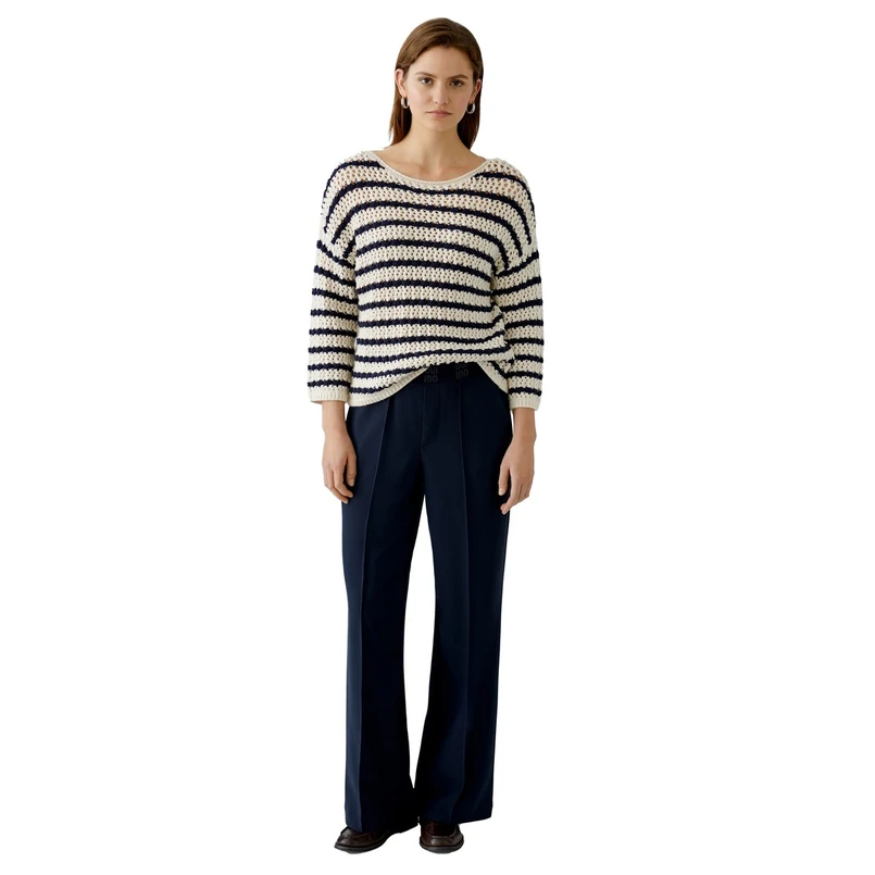 Oui Dames Broek 0091737 Navy