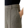 Oui Dames Broek 0094443 Zwart dessin