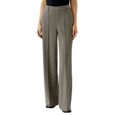 Oui Dames Broek 0094443 Zwart dessin