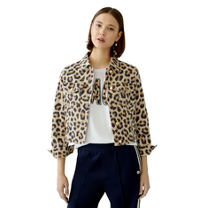 Oui Dames Jas 0091794 Zwart dessin