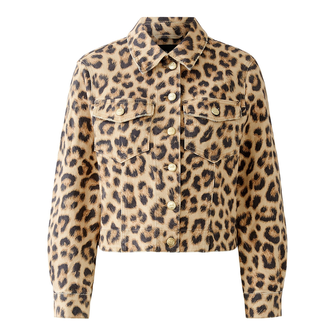 Oui Dames Jas 0091794 Zwart dessin