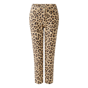 Oui Dames Jeans 0092790 Zwart dessin