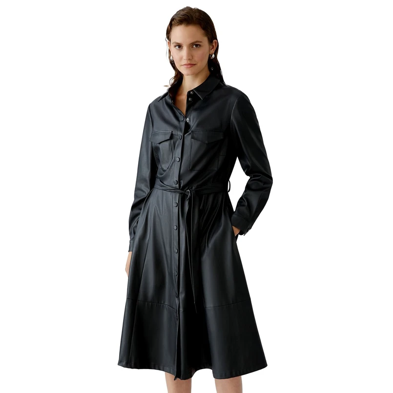 Oui Dames Jurk 0090635 Zwart